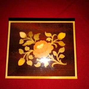 Beautiful wood music box Italy.